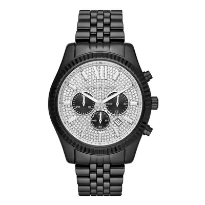 Michael Kors MK8605 Mens Watch Lexington Black Stainless Steel Chronograph