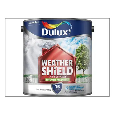 Dulux Weathershield Masonry Smooth Pure Brilliant White 5L