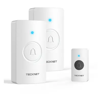 Wireless Doorbell, Door Bells Wireless IP65 Waterproof Battery Operated Cordless Door Chime Kit 