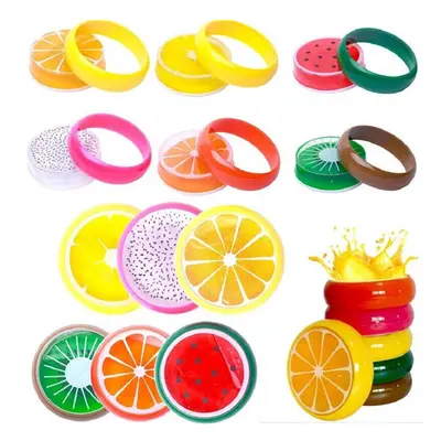 6PCS Crystal Fruit Slime 6x2cm DIY Clay Rubber Mud Intelligent Hand Gum Plasticine Toy Gift