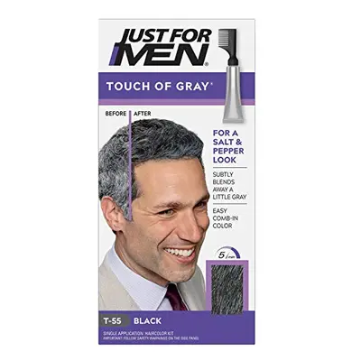 Just For Men Touch Of Gray Hair Color, Black Gray (6 Pack)