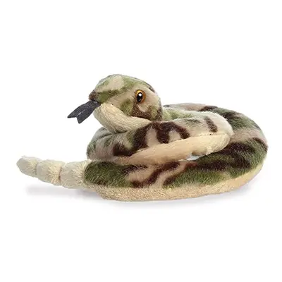 Aurora, 31839, Mini Flopsie Slick Snake, 8In, Eco-friendly soft toy, Green & Brown