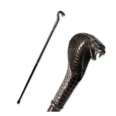 (silver) Cobra Head Luxury Walking Stick Canes Men Decorative Walking Cane Man Elegant Fashion V