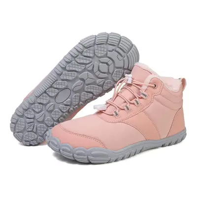 (pink, 37) Winter Snow Boots Men Women Keep Warm Sports Cotton Shoes Outdoor Hiking Shoes Plush 