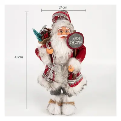 (45CM) Big Santa Claus Doll For Christmas Tree Ornaments Merry Christmas Decorations For Home Xm