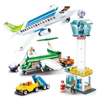 0930 Aviation World Civil Aviation Airport Aircraft Assembly Model Boy Small Particle Assembly B