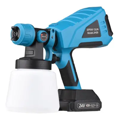 (blue, EU Plug) Paint Sprayer Handheld Portable Wireless With 1000ml Container 2.5mm Nozzle Elec