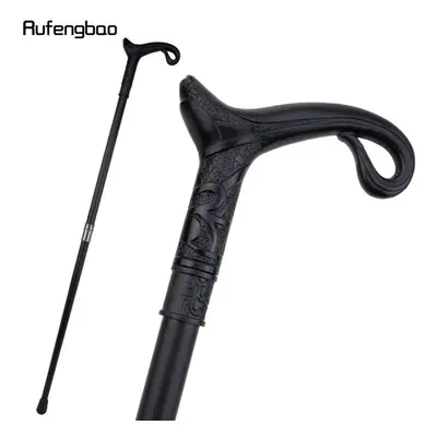 (black) Black Luxury Curve Line Type Walking Cane Fashion Decorative Walking Stick Gentleman Ele