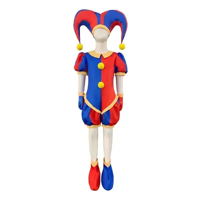 (Q8, 150) Kids Pomni Costume Jumpsuit Cosplay Birthday Carnival Halloween Party