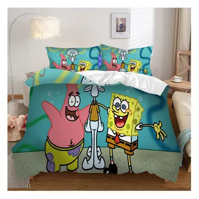 (Style 11, Double) SpongeBob Bedding Single Double King Duvet Cover