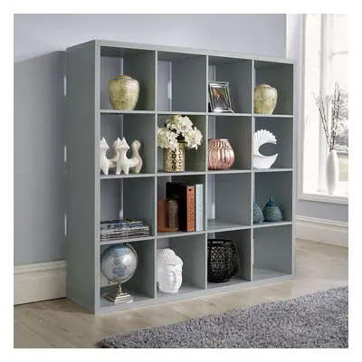 (4x4 Grey) Home Source Cube Plus or Storage Shelving Unit