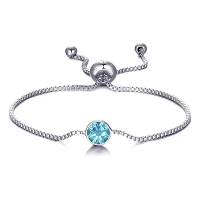 Light Blue Crystal Bracelet Created with Zircondia Crystals