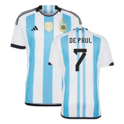 (XXL) Argentina World Cup Winners Home Shirt (DE PAUL 7)