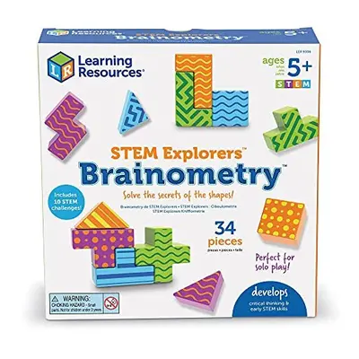 Learning Resources STEM Explorers Brainometry - Pieces, Ages 5+ STEM Toys for Kids, Brain Teaser