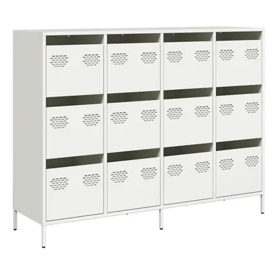 (white) vidaXL Sideboard Black 135x39x103.5 cm Cold-rolled Steel storage cabinet