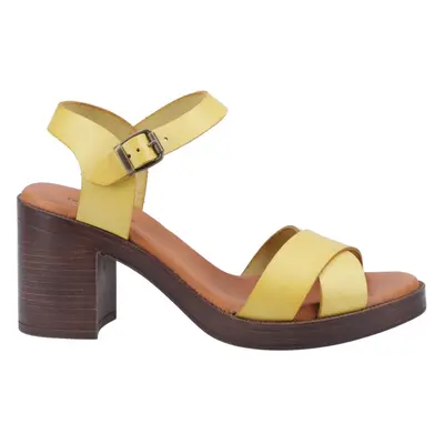 (UK 4) Hush Puppies GEORGIA Womens Sandals Yellow