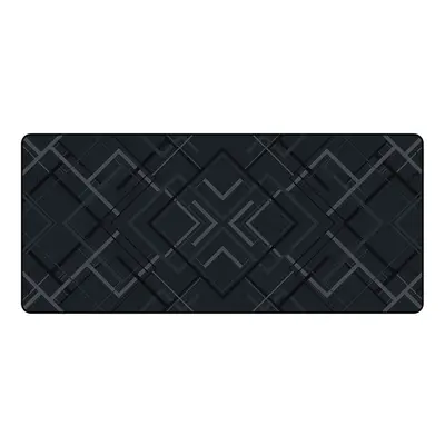 (Black) Extra Large Mouse Pad Geometry Blocks Anti-slip Rubber Gaming Keyboard Pad 900*400*4mm D