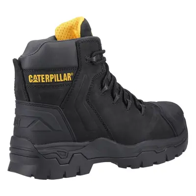 (Black, (Adults')) Caterpillar Everett S3 WP Leather Black Safety Boots