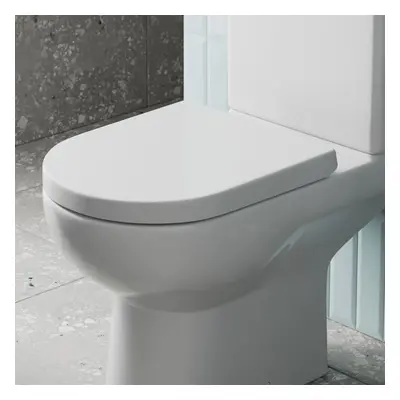 Affine Vichy Soft Close D Shape Toilet Seat - Top Fix White