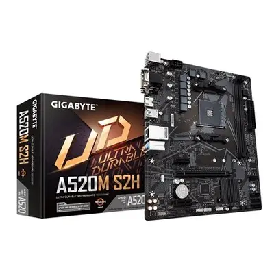 Gigabyte A520m S2h Amd Socket Am4 Micro Atx Hdmi/Dvi/Vga Usb 3.2 Gen1 M.2 A520M-S2H