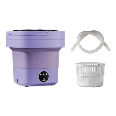 (purple, EU Plug) 6.5l Underwear Washing Machine Portable Foldable Mini Bra Washing Machine Baby