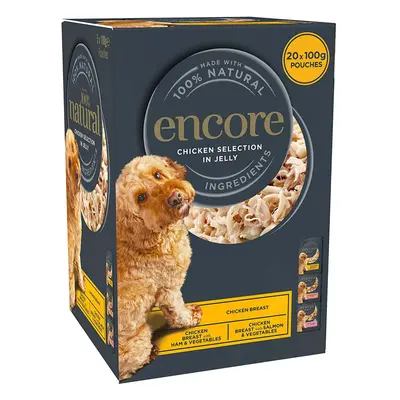 Encore 100% Natural Dog Food Deluxe Collection Jelly Pouch Multipack, x (5 x 100g)