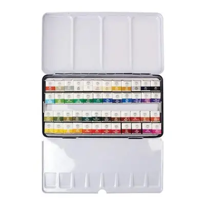 Mungyo Sargent Art Artist Quality 48ct Professional Watercolor Set, Tin Case