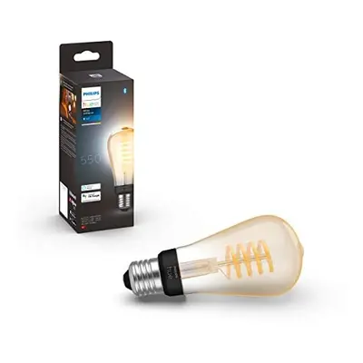 Philips Hue NEW White Ambiance Filament ST64 Smart Light Bulb [E27 Edison Screw] With Bluetooth.