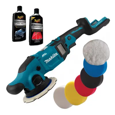 Makita DPO600Z 18v LXT Cordless Brushless Orbital Polisher 150mm Pads Meguiars