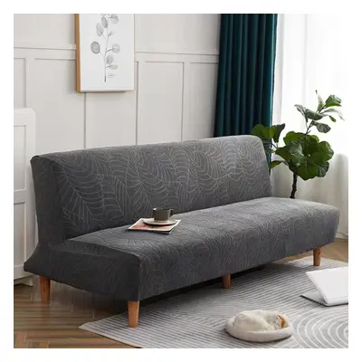 (dark grey, Universal) Waterproof Sofa Bed Cover Armless Folding Sofa Bench Solid Stretch High E