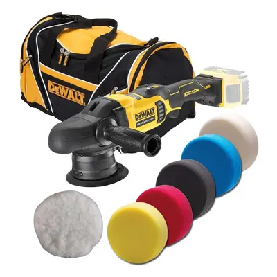 Dewalt DCM848N 18v Brushless Dual Action Polisher 125mm Bare + 6pc Polishing Kit