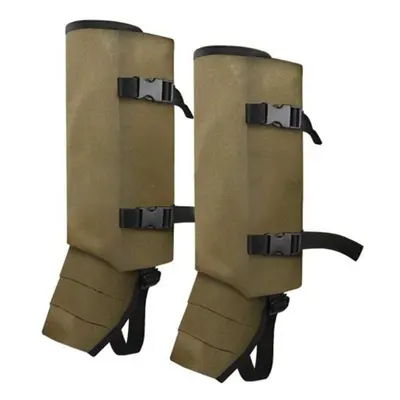 (khaki) Waterproof Leg Gaiters Quick Release Size Adjustable Bite Protection Camping Hiking Lowe