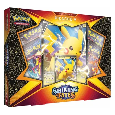 TCG: Shining Fates Collection - Pikachu V (1 Foil Promo Card, Foil Oversize Card & Booster Packs