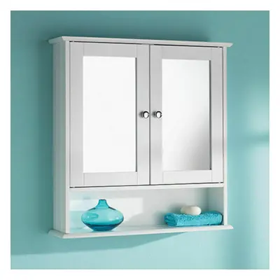 Double Door Mirror With Shelf Bathroom Cabinet G-0060