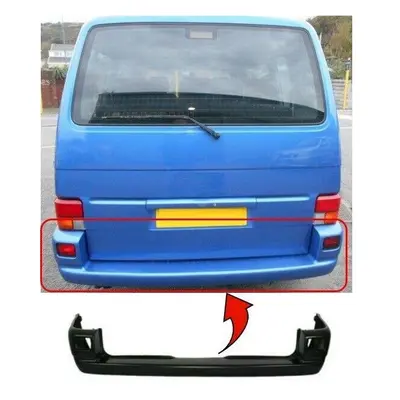 VW Transporter T4 Caravelle Rear Bumper Black Smooth