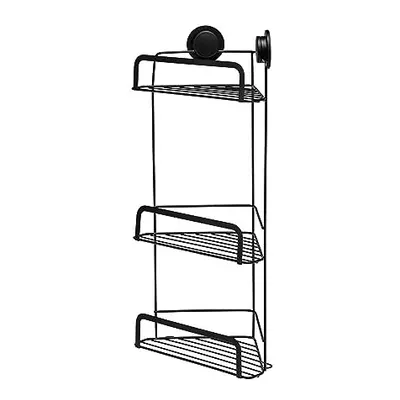 Stick 'n' Lock Tier Corner Basket Matt Black