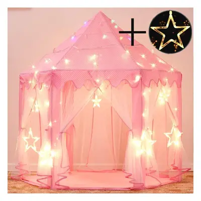 Children's play tent, princess castle play tent, with LED color fairy lights