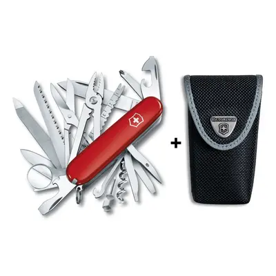 (red/black (nylon)) Victorinox SWISS CHAMP Swiss army knife bundle pack - with free Victorinox p