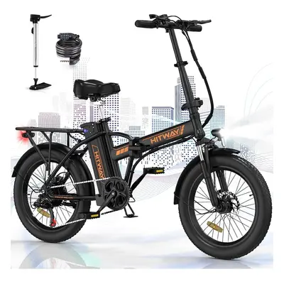 HITWAY Electric Bike,20" Ebike, up 90KM Fold Bike Citybike MT Bicycle