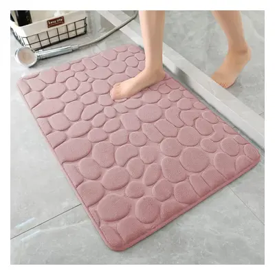 Memory Foam Bath Mat Cobblestone Bathroom Rugs Super Water Absorbent Bath Mats for Bathroom Mach