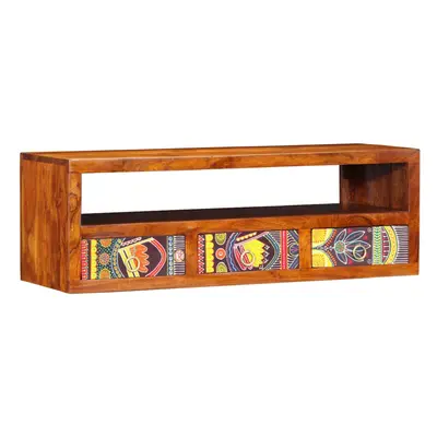 vidaXL Wall-mounted TV Cabinet Multicolour 90x30x30 Solid Wood Acacia TV stand