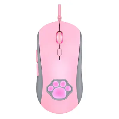 (Pink) Wired Mouse Adjustable 1200-7200DPI RGB Backlit Optical Gaming Mice for PC Laptop Gamer