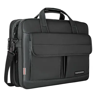 Laptop Bag 15.6 Inch,Water Resistant Briefcase, 15inch Expandable Messenger Shoulder Bag with St