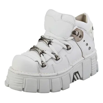 New Rock M106n-c27 Unisex Platform Boots in White - UK