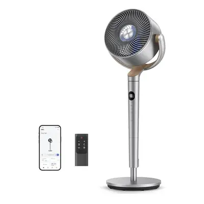 Dreo Inch Smart Standing Fan, 23dB Silent Pedestal fans for Bedroom, 120+120 Oscillating Quiet C