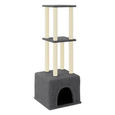 (dark grey) vidaXL Cat Tree Cat Tower with Sisal Scratching Posts Activity Centre Cream