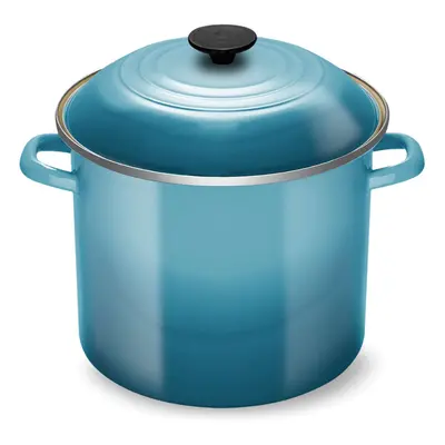 Le Creuset Enamel-on-Steel Covered Stockpot 10-Quart Caribbean