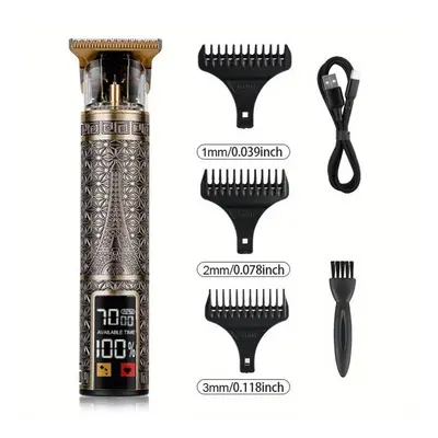 (as the picture, LJP2) Dragon Pattern Electric Hair Clipper - Professional Salon Grade Clipper F