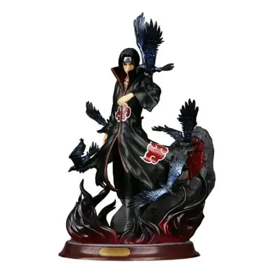 (black) Figure Toy Vivid Ornamental Adorable Anime Naruto Uchiha Itachi And Crow Pvc Action Figu