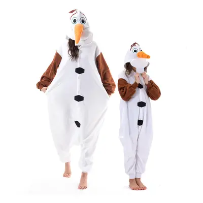 Beauty Shine Adult Unisex Olaf Cartoon Onesie Pajamas Cosplay Hallowee